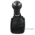 Silver and black Volkswagen Mk4 replacement gear shift knob for 6-speed manual models.