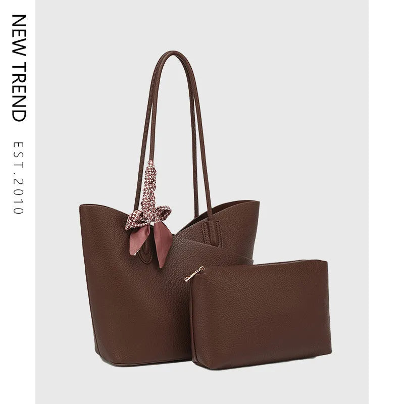 PU leather vertical square shoulder handbag 33x11x25cm in biscuit colour with sewing line detail and single strap