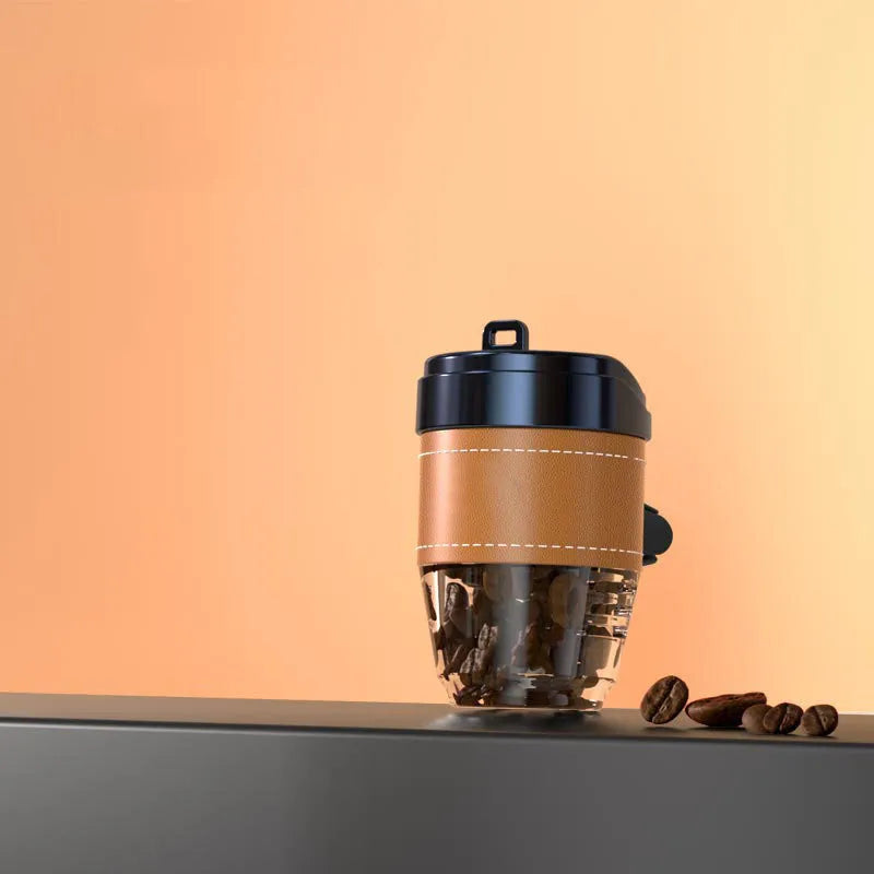 Coffee cup-shaped plastic car air freshener with solid perfume coffee bean fragrance for vehicle odour removal