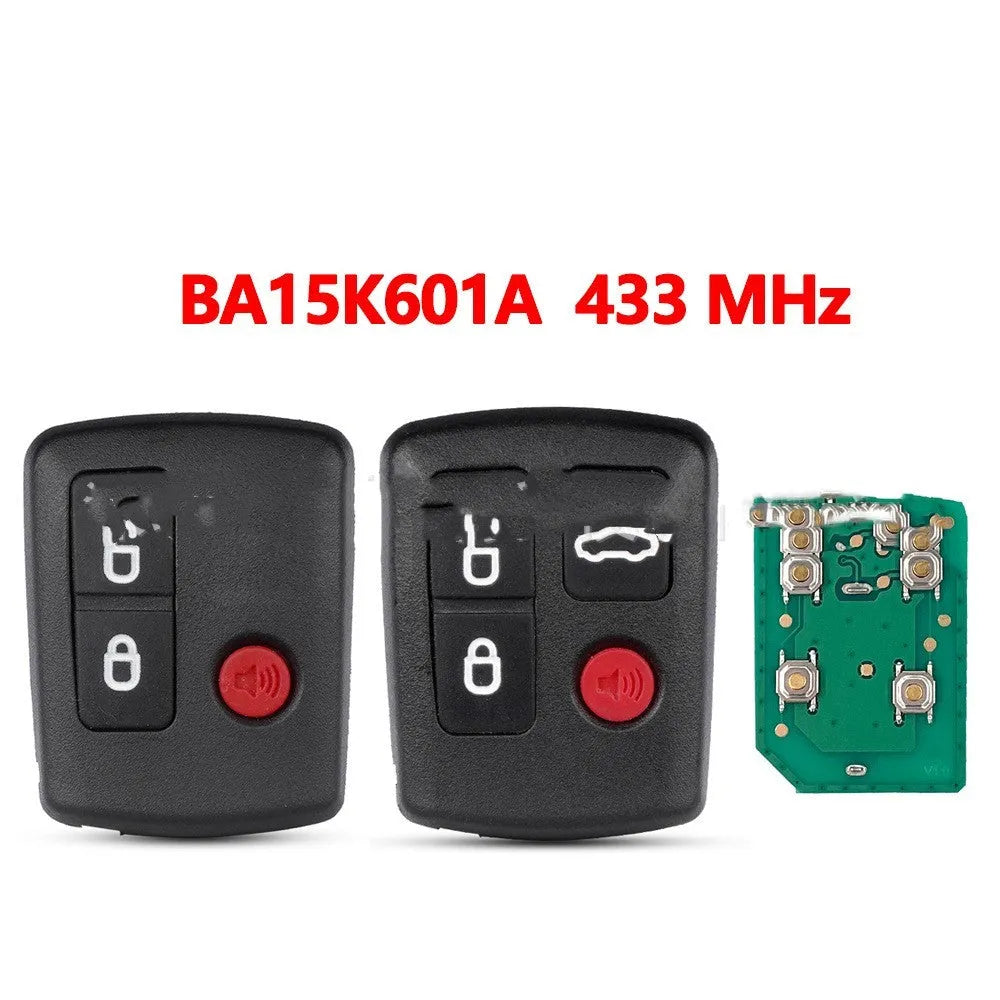Ford car remote key replacement shell in ABS plastic, shown in 2+1 and 3+1 button style options.