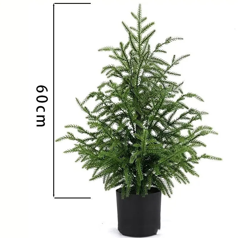 60cm Norfolk Pine Christmas tree in black flower pot with adjustable moving fork branches