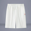 Cotton and linen Chinese style cropped trousers in solid colours with drawstring waist