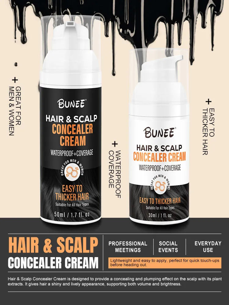 30 ml tube of scalp concealer pomade for covering thinning hair and nourishing the scalp