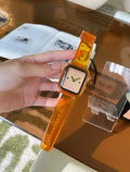 Brown transparent compatible Apple Watch strap for 38mm 40mm 41mm 42mm 44mm 45mm sizes
