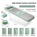 Multifunctional stainless steel grater and chopper with vegetable cutter in magnetic type colour