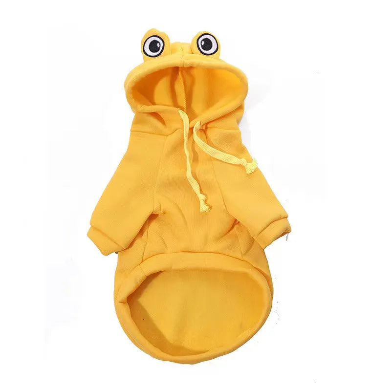 Frog Dog polyester fleece dog sweater in bee vest design for small to medium pets