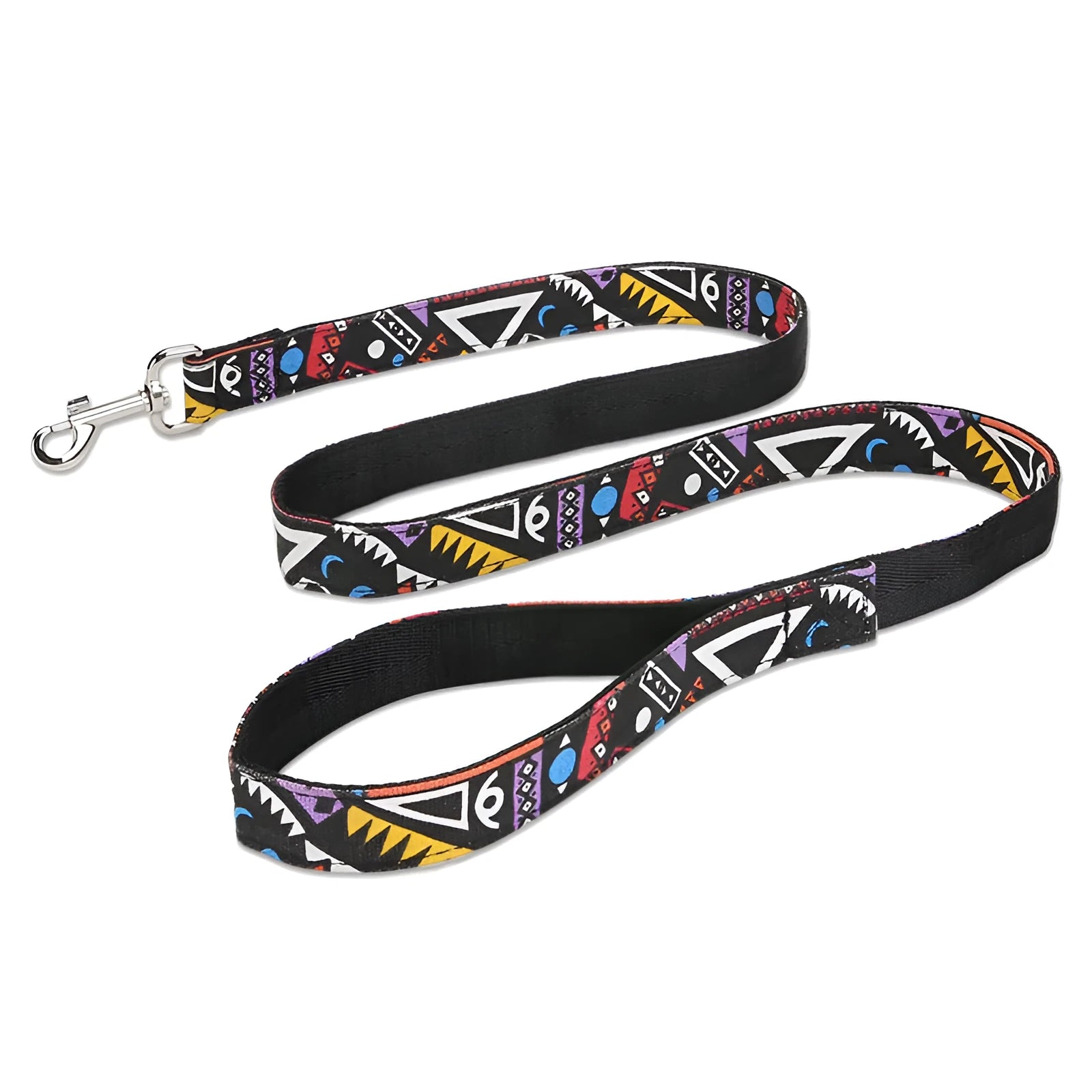 Black Christmas plaid stripe pet traction rope measuring 120cm long