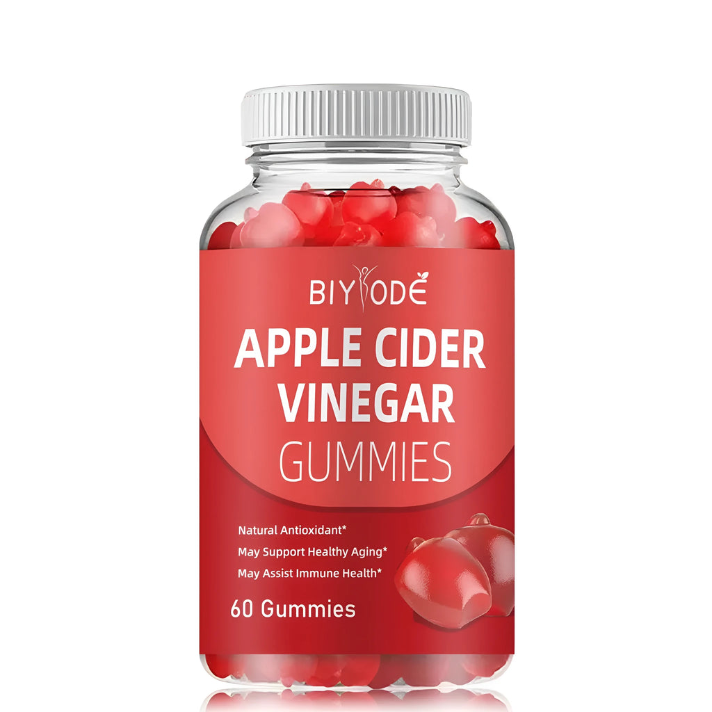 Biyode wholesale ACV gummies apple cider vinegar supplement bottle 60 gummies vegan organic