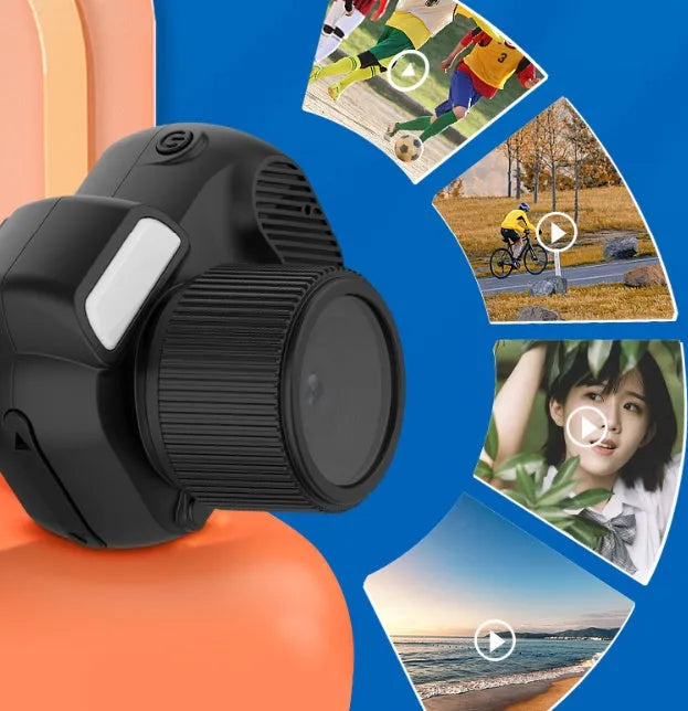 Black Y3000 HD outdoor sports camera with small display screen on a compact body