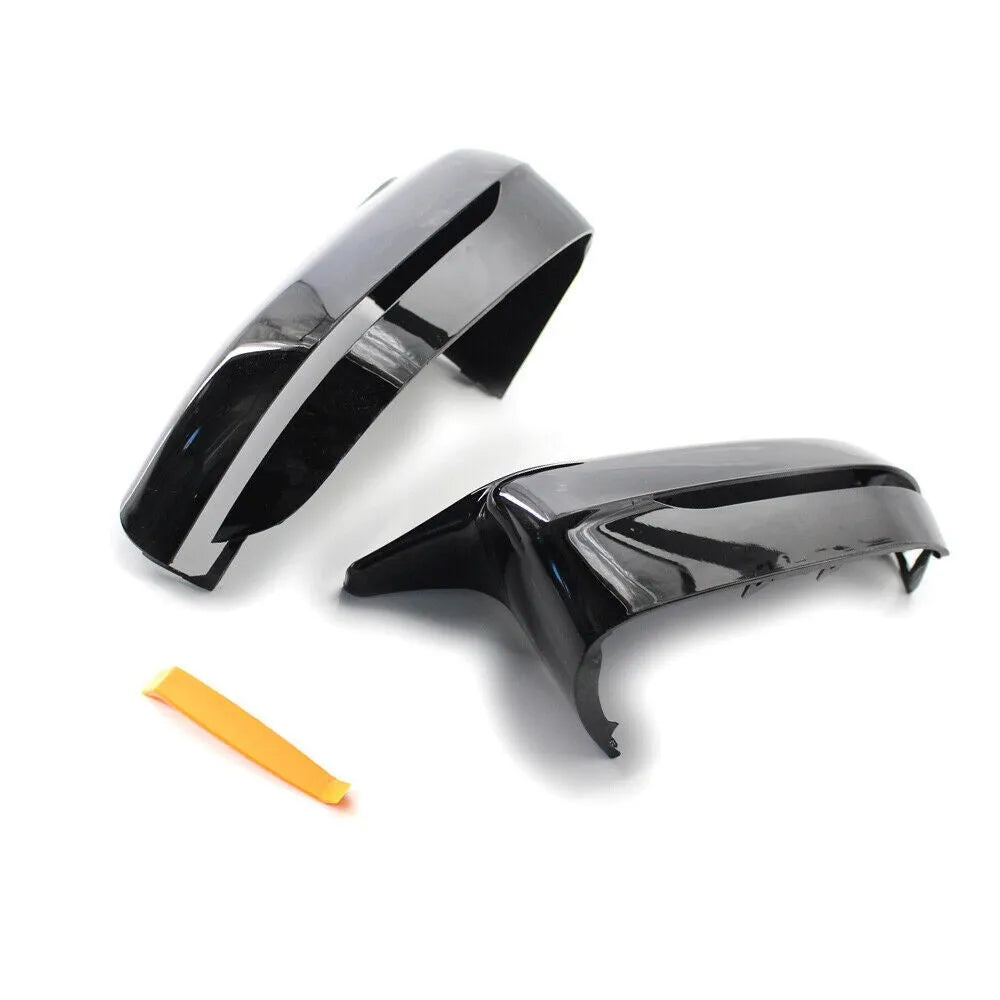 Bright black ABS rear view mirror shell set for BMW 3 Series G20 G28 G30 models
