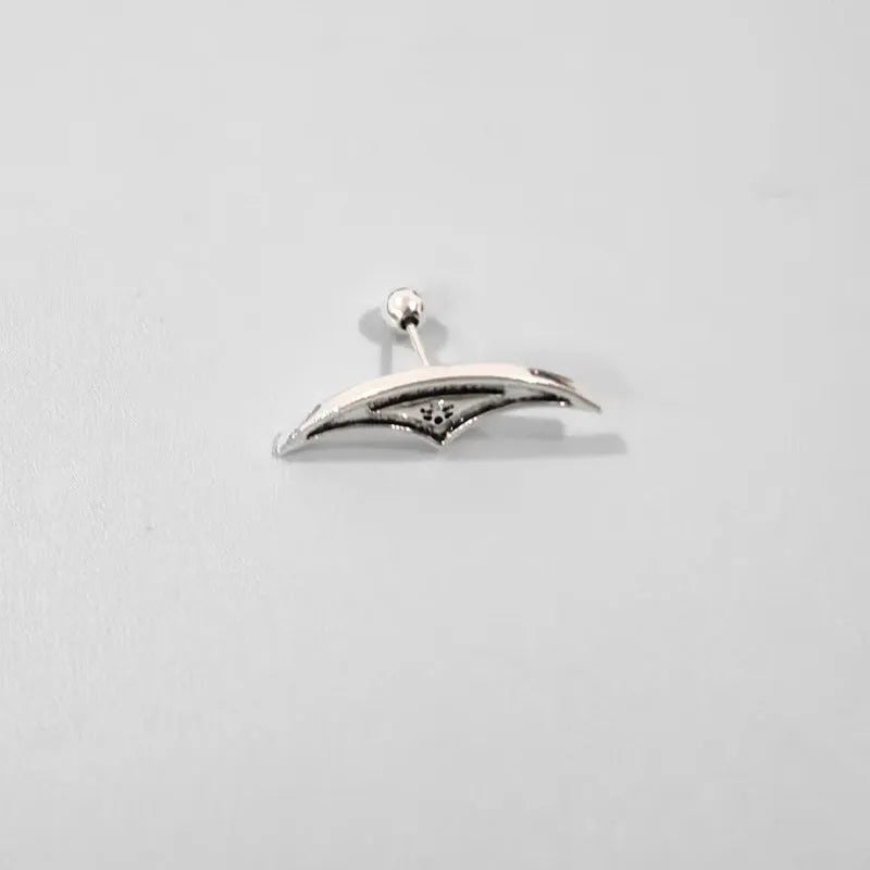 Spider web geometric mesh design stud earrings in gold and silver electroplated finishes