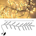Warm white LED rattan decorative light string with PVC shell for room lighting