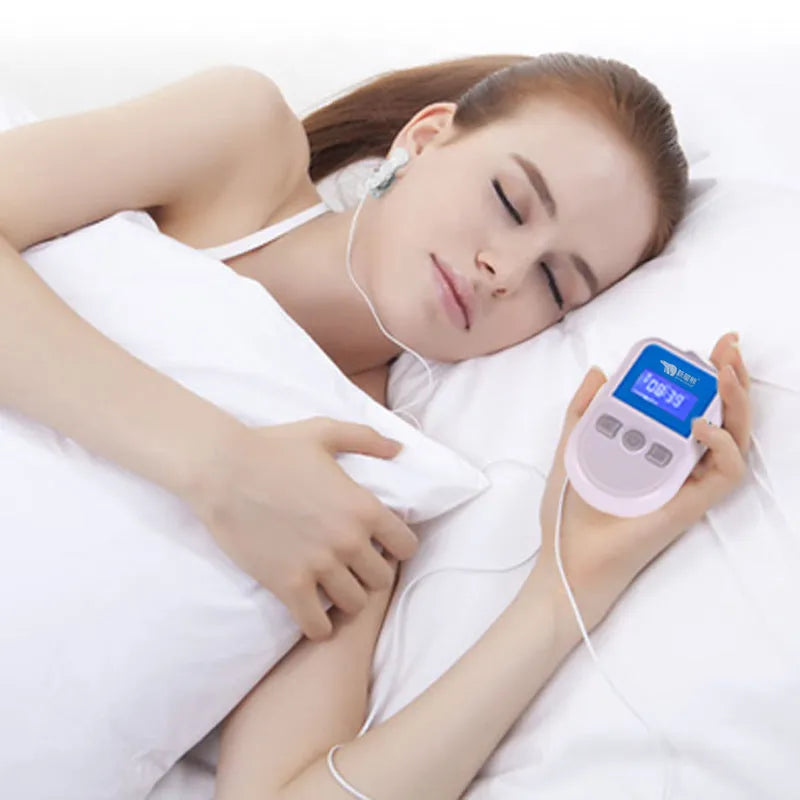 White HSM04 low frequency pulse therapy instrument for insomnia relief with USB connector