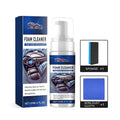 Fast Car Interior Cleaner Kit showing 120ml PET spray bottle, blue microfiber cloth, and yellow sponge