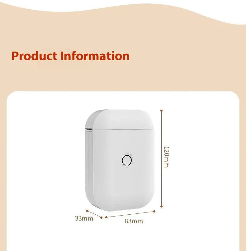 D11 AIYIN White portable Bluetooth thermal label printer for household kitchen storage and gift labeling