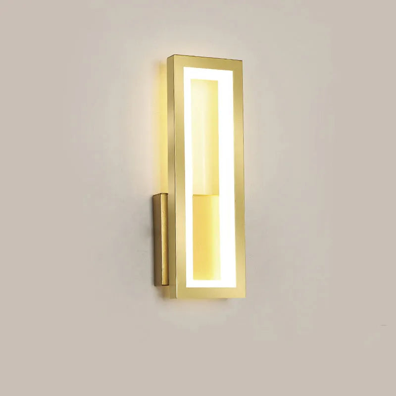 Personality Corridor Wall Light with Nordic PVC design in black, gold, or white finishes