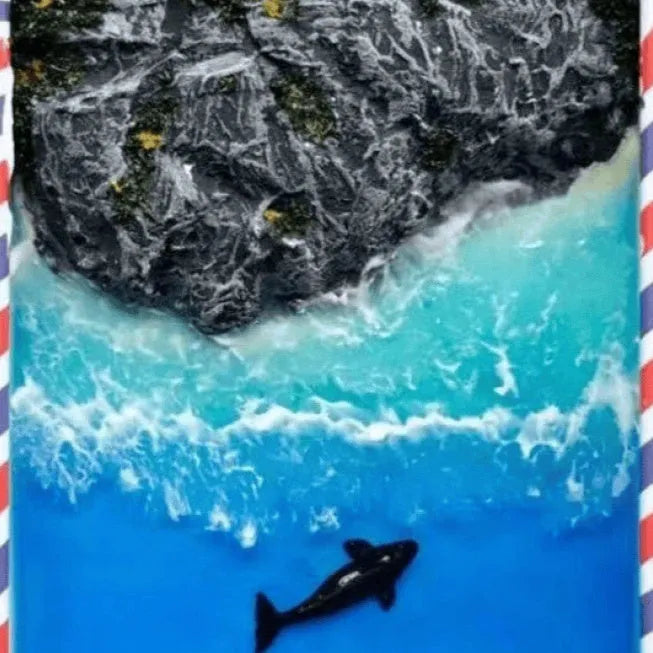 DIY bamboo marine landscape model ornament for aquarium diorama projects.