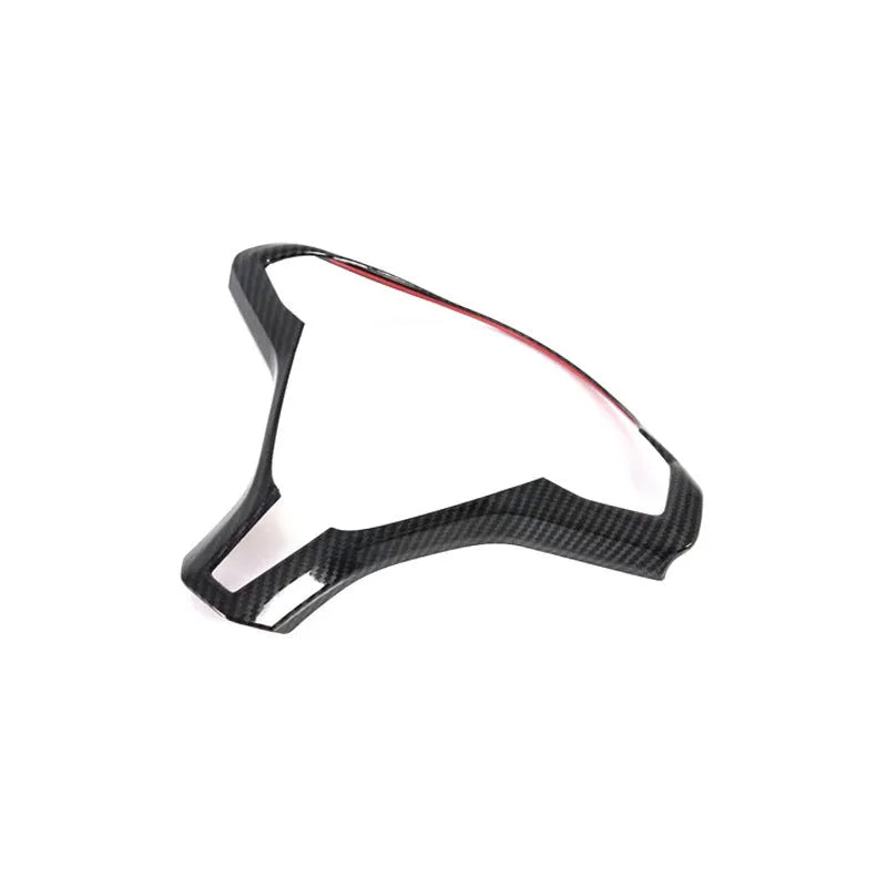 Black carbon fibre style ABS plastic steering wheel decorative frame for Tesla Model S