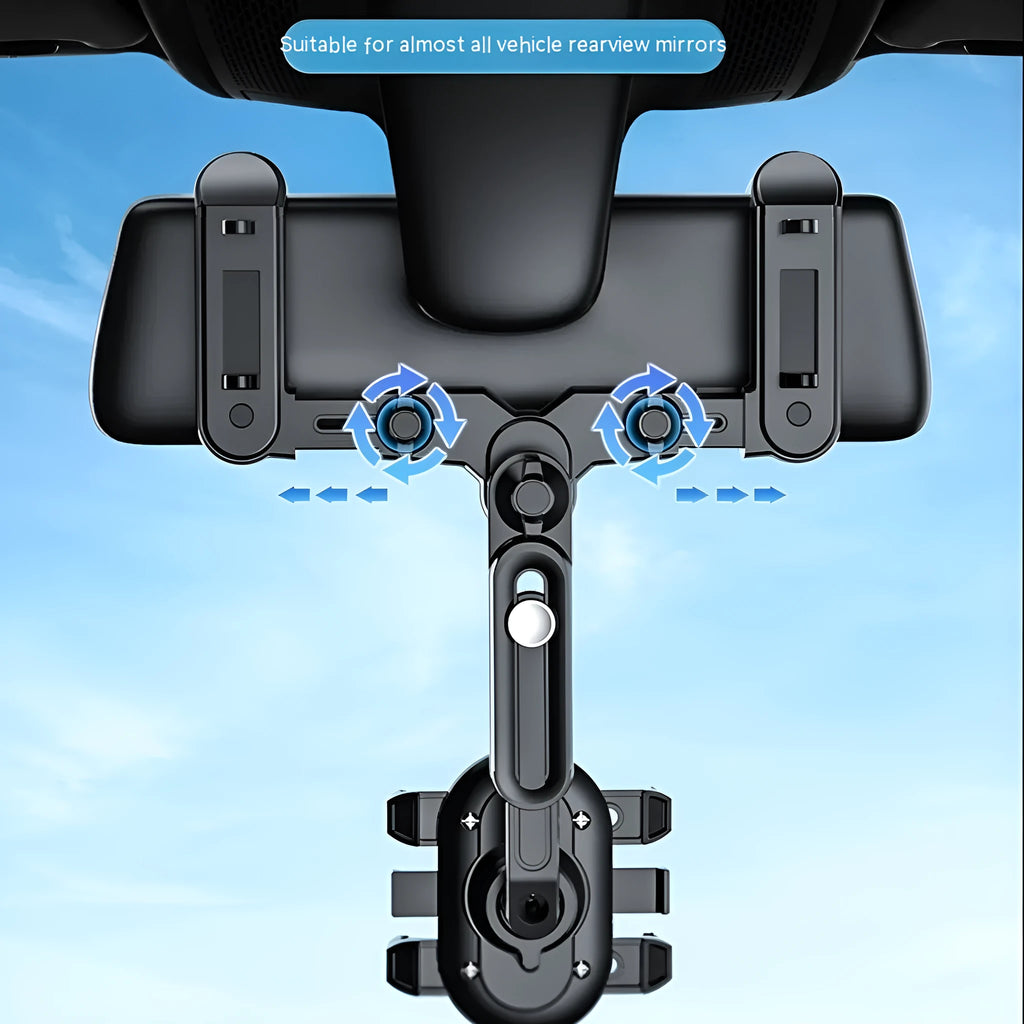 ABS automobile rear view mirror bracket for universal vehicle installation
