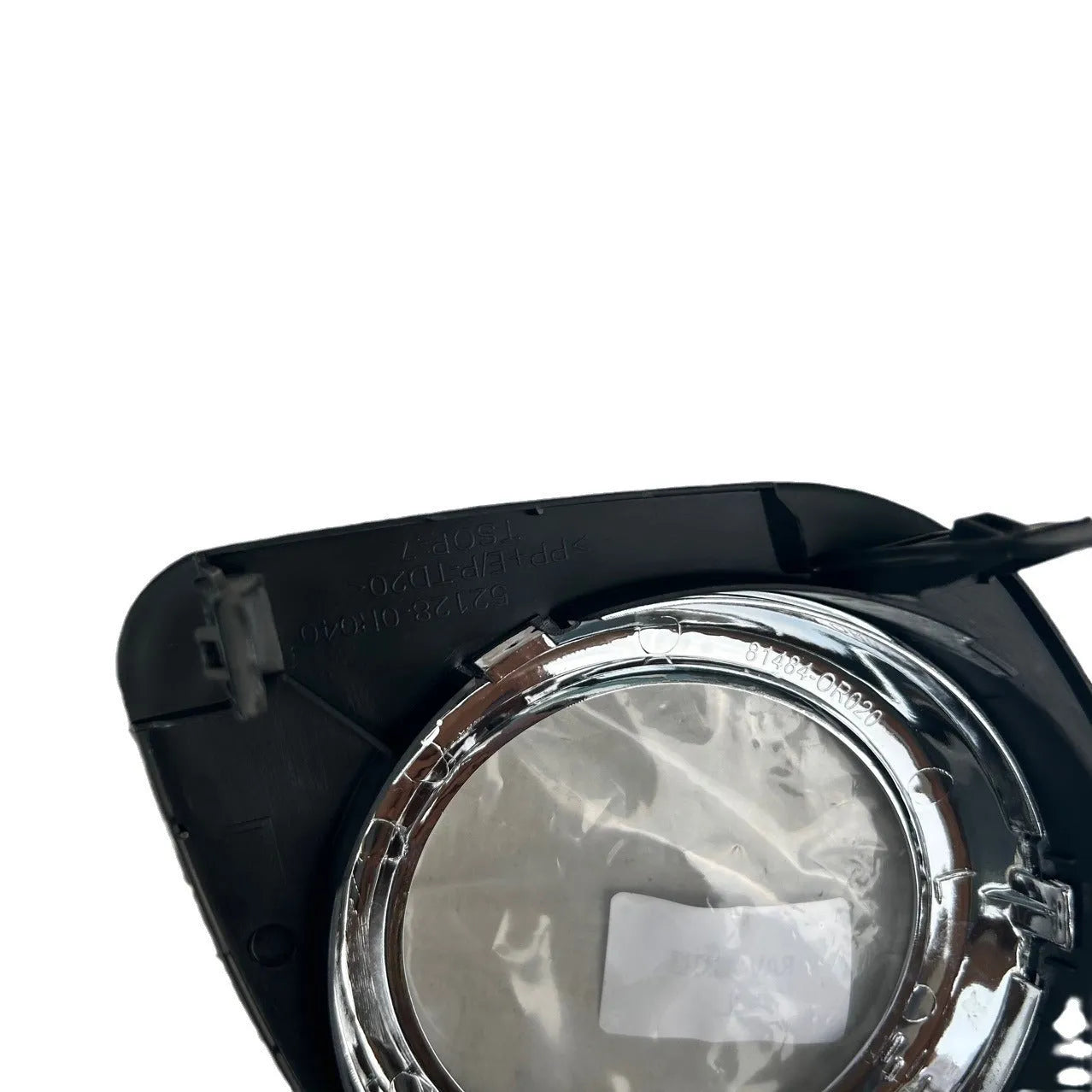 Black anti-fog light cover for Toyota RAV4 front bumper with lamp shade