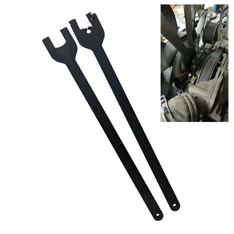 Two heavy-duty alloy steel wrenches for Land Rover fan couplers, sizes 36mm and 40mm.