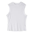 Men's loose casual fitness vest in black or white for summer sports activities