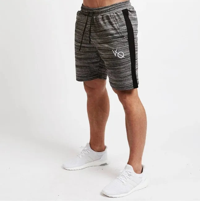 Men's black fitness quick-drying shorts in modal fabric with elastic waistband