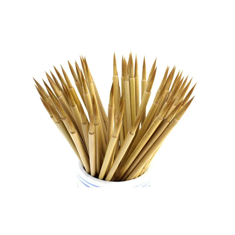 Langhao traditional calligraphy brush with natural wolf hair bristles.