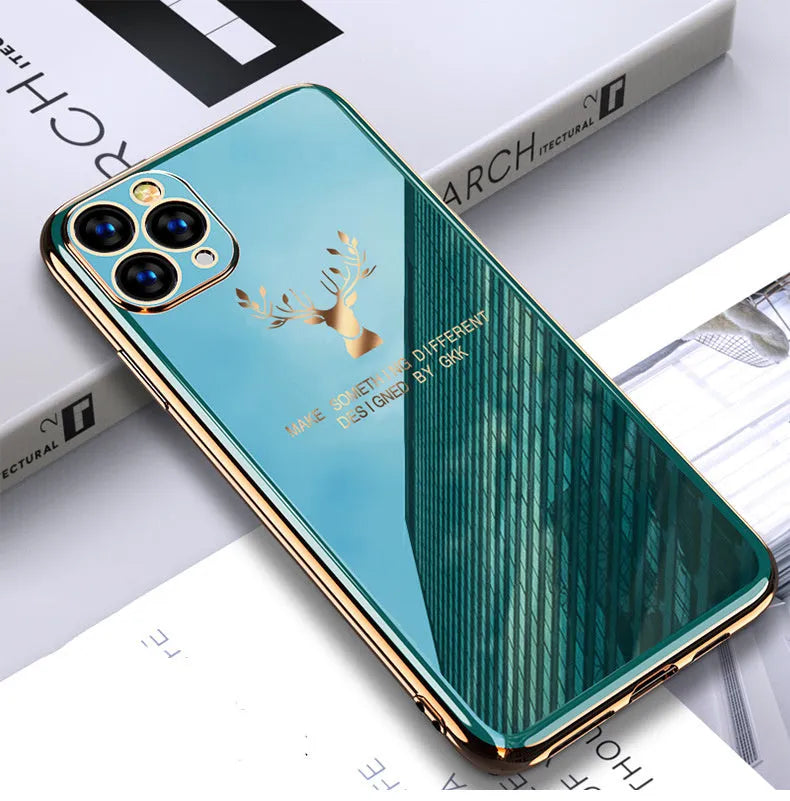 Black full lens TPU phone case for iPhone showing back cover design.