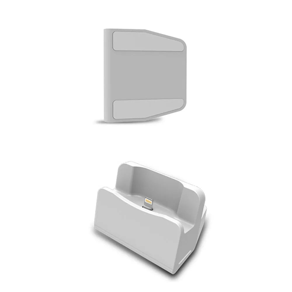 White headphone charging base with fashion design on desk