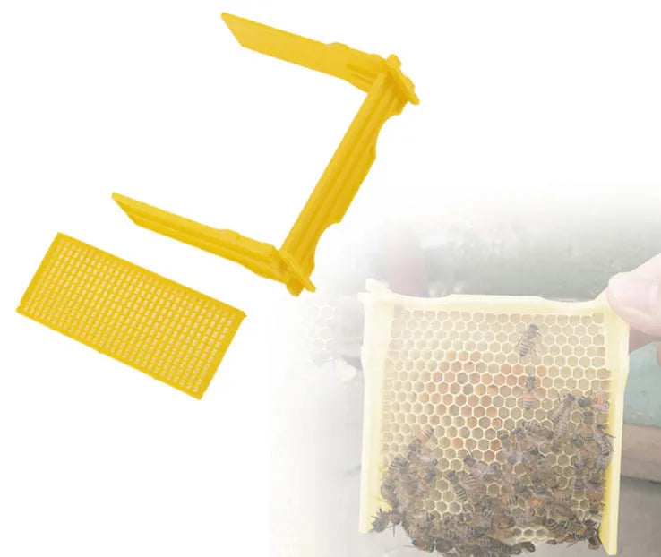 Three white EPS foam mini delivery boxes for beehive mating and breeding tool set.