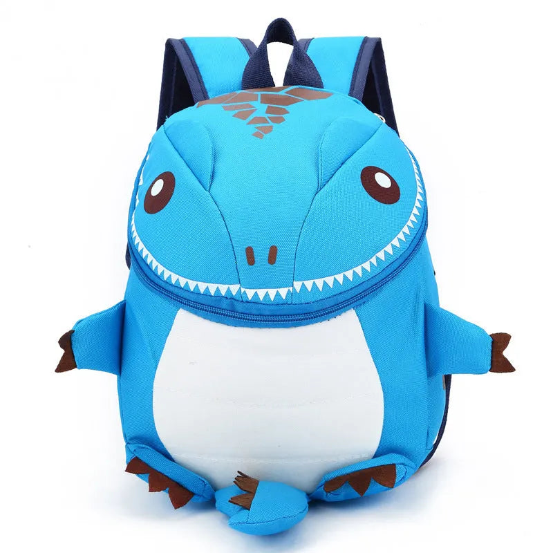 3D animal nylon backpack for young children, 21x29cm, cartoon cute design, available in five colours