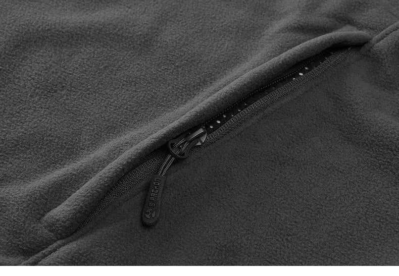 Thick military army fleece tactical jacket for men, windproof thermal, solid army green, turn-down collar