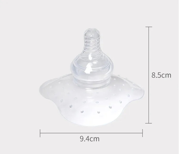 Nursing nipple protectors in transparent and petal colours for breastfeeding assistance