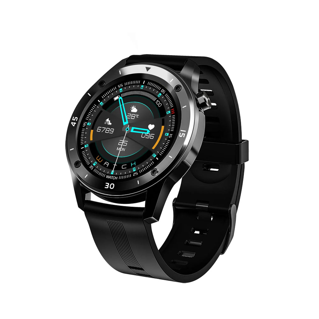 F22 smartwatch in black, green, or red with zinc alloy case and 1.54-inch screen on a TPU strap.