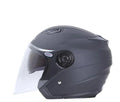 Motorcycle helmet with lightweight plastic shell in black, size L, head circumference 54-61cm