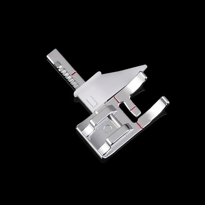 Regular fixed gauge presser foot for low shank household sewing machine with red line alignment guide