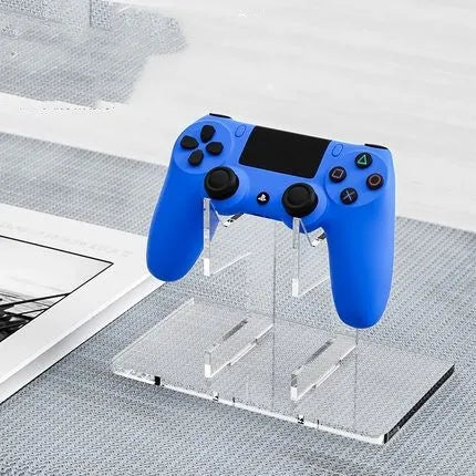 Universal controller hanger display rack in black double layer on a desktop