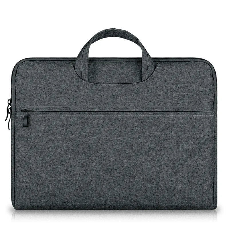 Ant cloth laptop sleeve for MacBook in grey, with soft handle and padded interior