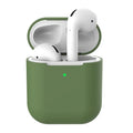 Silicone clamshell case cover for Apple AirPods 2 in multiple solid colours.