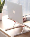 White Whale Race portable laptop bracket for Apple computers with folding elevation design