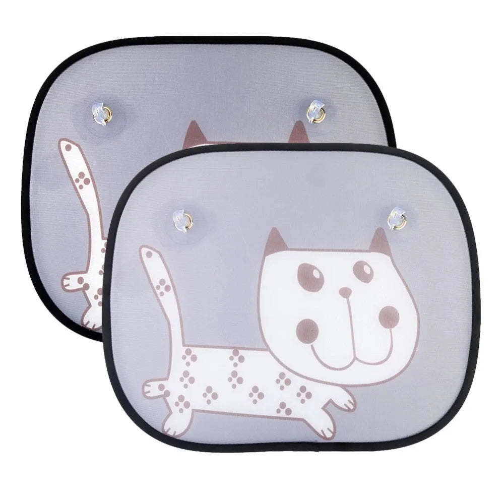 Universal mesh car window sunshade with suction cups, 44x35.5cm, in Zebra pattern