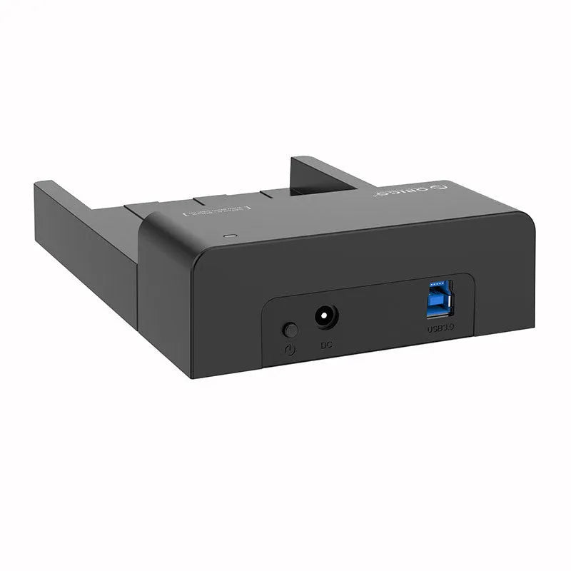 Black plastic hard disk box for 2.5-inch and 3.5-inch SATA drives with included data cable