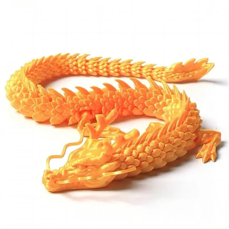 30 cm long 3D printed Chinese dragon car decoration ornament in plastic with hanging attachment