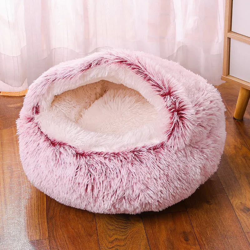 Waterproof cloth dog kennel in a semi-surrounded design showing a gradient colour option.