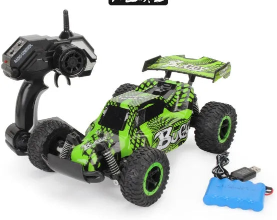 Blue 1:18 scale remote control off-road drift car with 2.4G transmitter