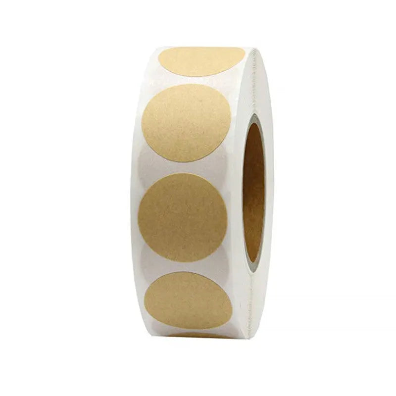 500 Pcs/Roll Chroma colour code point label stickers 2.5cm round with ten colour options