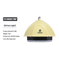 Camping tent light with analog brightness dial in dark green, Warhawk Sand or slightly smoky grey colour options