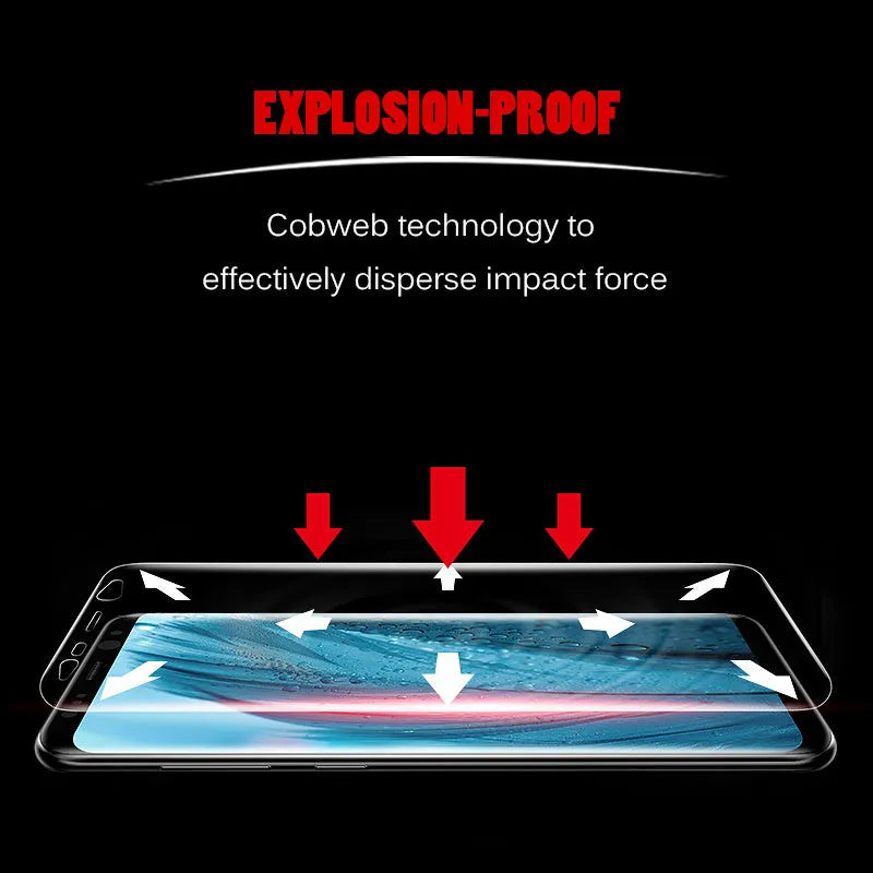 Purple hydraulic film screen protector for curved Samsung Galaxy S8 S9 S10 phones