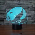 Remote control 3D LED lamp with black acrylic lampshade on a table, USB powered, touch and remote control
